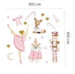 Set stenskih nalepk Candy Nutcracker 100×100 cm - slika 2