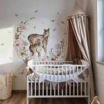 Set stenskih nalepk Meadow Circle Deer 140 cm - slika 2