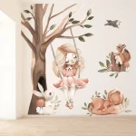 Set stenskih nalepk Forest Story 100x100 cm