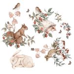 Set stenskih nalepk Tiny Forest 100×100 cm - slika 4
