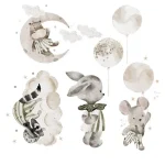 Set stenskih nalepk Moon Dreamers 100×100 cm - slika 2