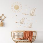 Set stenskih nalepk Boho Storks 100×100 cm