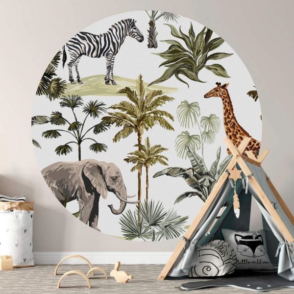 Set stenskih nalepk Safari Circle 140 cm
