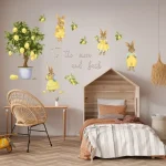 Set stenskih nalepk Lemon Bunny 100×100 cm
