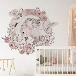 Set stenskih nalepk Swan Queen Circle 140 cm