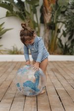 Little Dutch Napihljiva 3D žoga Ocean Dreams Blue 35cm - slika 5