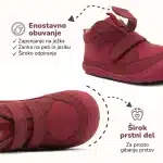 Bosonogi Čevlji Gekko Cosy - Fuchsia - slika 2