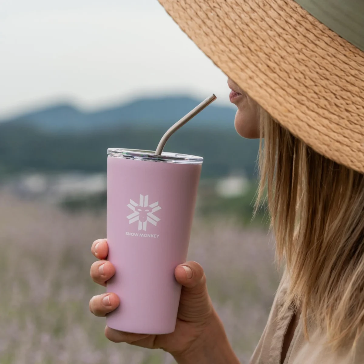 Snow Monkey termo posoda Enjoyer 473 ml - Spring lila - slika 4