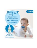 Dr. Browns HappyPaci Silikonska duda 0-6 m, modra/zelena, 2 kom - slika 4