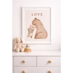 Stenski print - Medvedek Love