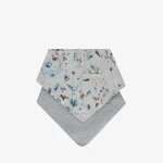 KikkaBoo® Set 2 slinčkov iz muslina Dreamy Fields Grey