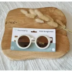 Rammelaartje Otroška okrogla sončna očala - beige - slika 3