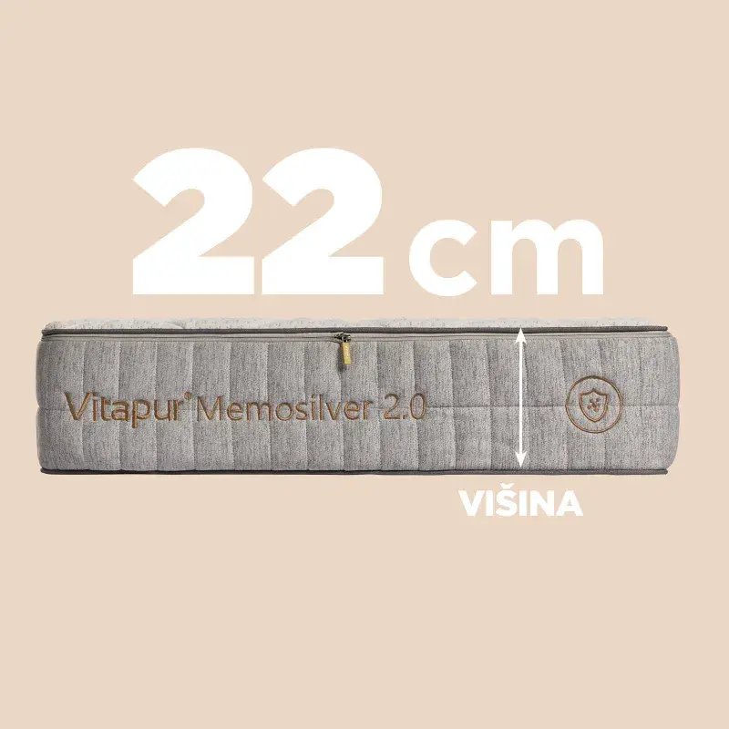 Ležišče iz pene Vitapur MemoSilver 2.02