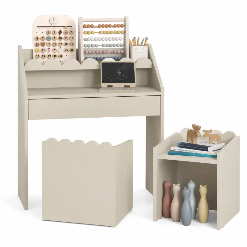 Otroška mizica s stolčkoma montessori - Nook Lattex