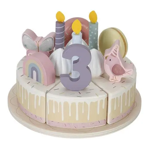 Little Dutch Lesena rojstnodnevna torta Pink