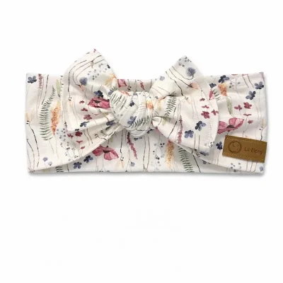 Lil Elphy Naglavni trak z mašnico - mak